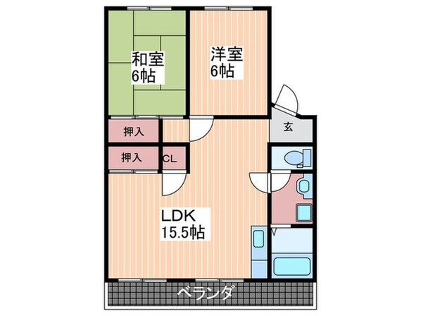 プレベール梅林の物件間取画像